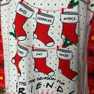 Friends TV Show Holiday Nightshirt Women’s Size Small Stockings ChristmasTheme